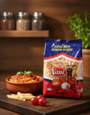 FIDEOS DE ARROZ MOSTACHOL NATURAL 500 GRS.