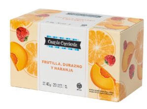 INFUSION DE FRUTILLA DURAZNO Y NARANJA 20 SAQUITOS