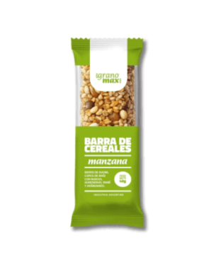 BARRA  DE CEREAL SABOR MANZANA Y CANELA 40 GRS GRANOMAX