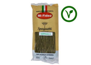 FIDEOS SPAGHETTI INTEGRAL ESPINACA 100% SEMOLIN