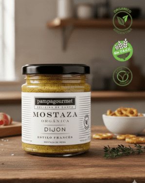 MOSTAZA ORGANICA DIJON 170 GRS PAMPA GOURMET