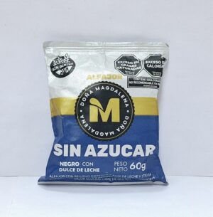 ALFAJOR DE CHOCOLATE NEGRO 60 GRS SIN AZUCAR AGREGADA CON STEVIA DOÑA MAGDALENA