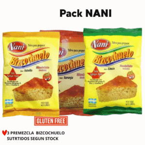 PACK NANI : 3 PAQUETES DE BIZCOCHUELOS SIN TACC - SEGUN STOCK