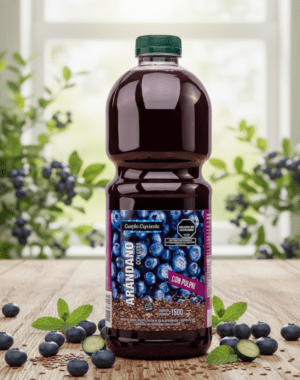 JUGO DE ARÁNDANOS CON CHIA JUGO PET. 1,5 LTS CON STEVIA *CUARTO CRECIENTE