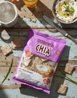 TOSTADITAS DE CHÍA Y ARROZ INTEGRAL 120 GRS SIN TACC YIN YANG