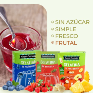 GELATINA PACK 3 SOBRES ARANDANOS-FRUTILLA-MULTIFRUTA