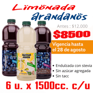 JUGOS NATURALES CON STEVIA 1,5 LTS.  **CUARTO CRECIENTE**