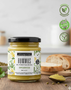 HUMMUS DE POROTO MUNG ORGANICO 190 GRS - PAMPAGOURMET