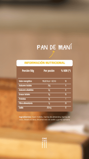 PAN DE MANI 200 GRS ONE TWO FIT - Image 6