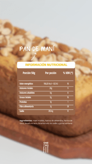 PAN DE MANI 200 GRS ONE TWO FIT - Image 5