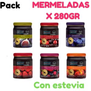 PACK MERMELADAS CON STEVIA 280 GRS