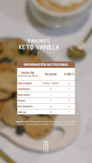 PANQUEQUE  KETO DE VAINILLA 200 GRS ONE TWO FIT - Image 2