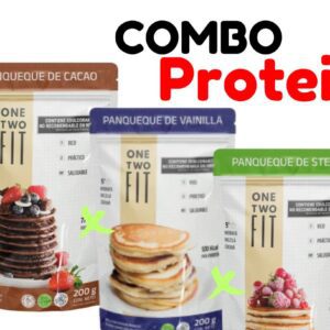 COMBO FIT PROTEIN TRIO : 1PANQUEQUE DE CACAO 1 DE VAINILLA Y 1 CON ESTEVIA