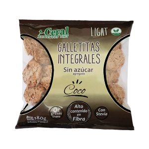 GALLETAS INTEGRALES COCO 180 GRS SIN AZUCAR LIGHT