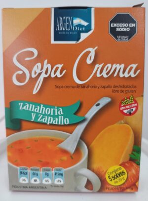 SOPA CREMA  DE ZANAHORIA Y ZAPALLO 5 SOBRES