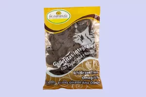 GALLETITAS DULCES AVENA Y CHIA ALGARROBA 200 GR * LA ZARANDA