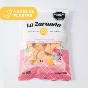 CRACKERS INTEGRALES  CEBOLLA AMAPOLA Y OREGANO  175 GR -  CON SAL
