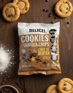 COOKIES DE VAINILLA Y CHIPS SIN TACC - DELICEL