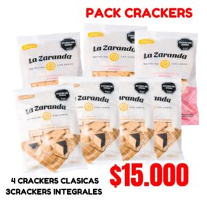 PACK CRACKERS : 4 CRACKERS CLASICAS + 3CRACKERS INTEGRALES * LA ZARANDA