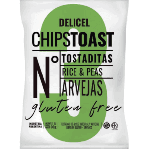 CHIPSTOAST ARVEJAS & ARROZ INTEGRAL 110 GRS DELICEL