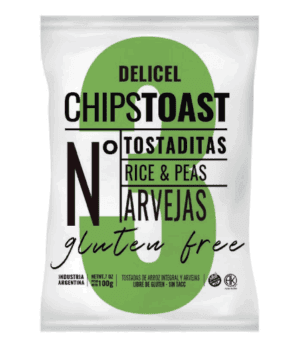 CHIPSTOAST ARVEJAS & ARROZ INTEGRAL 110 GRS DELICEL