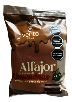 ALFAJOR DE HARINA DE ALMENDRAS RELLENO CON PASTA DE MANI 1u. - KETO - VENTO FIT (copia)