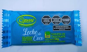 TABLETA  DE  CHOCOLATE COCO CON STEVIA  14 GRS COPANI