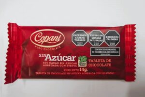 TABLETA  DE  CHOCOLATE SIN AZUCAR 55% 14 GRS COPANI
