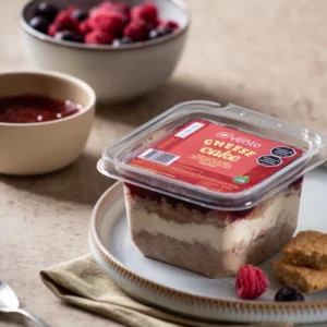 POSTRE KETO CHEESECAKE FRUTOS ROJOS CON H DE ALMENDRAS 300GR - VENTOFIT