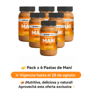 PACK POR 6 U PASTAS DE MANI ENTRE-NUTS