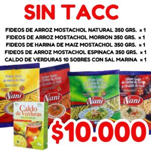 PACK NANI : 4 PQTES FIDEOS NANI X 350 GR +1 CAJA DE CALDO