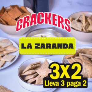 3 x 2 CRACKERS : CRACKERS -CRACKERS INTEGRALES -CRACKERS INTEGRALES SIN SAL * LA ZARANDA