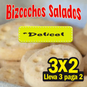 3 X 2 BIZCOCHOS SIN TACC * SURTIDOS SEGUN DISPONIBILIDAD *  DELICEL