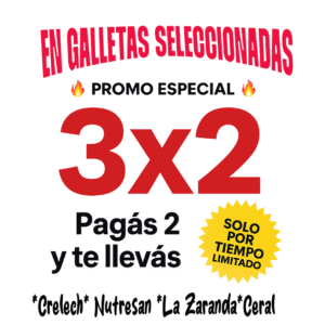 3x2 EN GALLETAS * CRELECH *NUTRESAN* LA ZARANDA