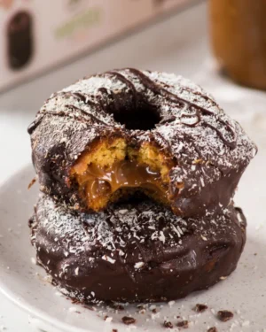 DONAS DE ALMENDRAS CON RELLENO DE DULCE DE LECHE SIN AZUCAR X 2U VENTOFIT
