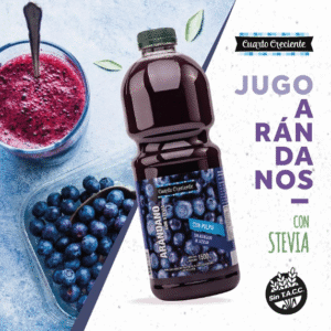 JUGOS NATURALES CON STEVIA 1,5 LTS.  **CUARTO CRECIENTE** - 6u ARANDANOS