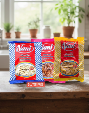 📦 Pack Fideos NANI 3 paquetes de Fideos NANI surtidos 350 GR  (maiz, natural y morron).