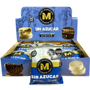 CAJA ALFAJOR DE 12 u. x 60GR SIN AZUCAR AGREGADA ENDULZADO CON STEVIA - DOÑA MAGDALENA (copia)
