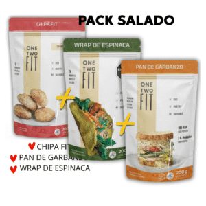 PACK SALADO : CHIPA FIT + PAN DE GARBANZO + WRAP DE ESPINACA - ONETWOFIT