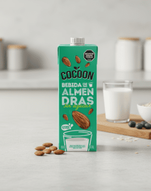 LECHE VEGETAL DE ALMENDRAS SIN AZÚCAR 1 LT - COCOON