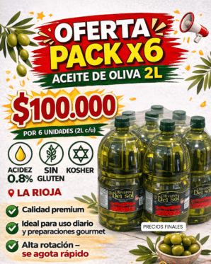 ACEITE DE OLIVA PACK X 6 U. DE 2 LTS - EFECTIVO O TRANSFERENCIA